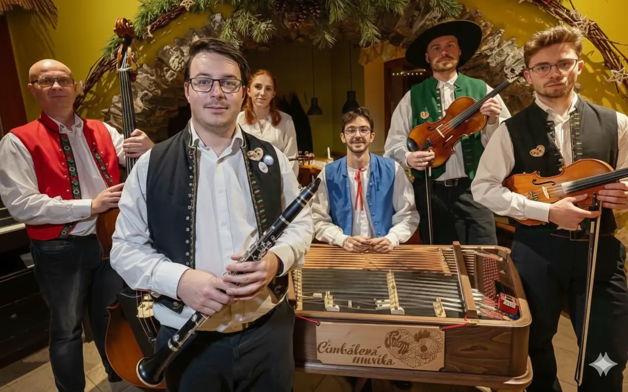 Ozvučení cimbálové muziky Srdcem na hodech v Rudici u Blanska